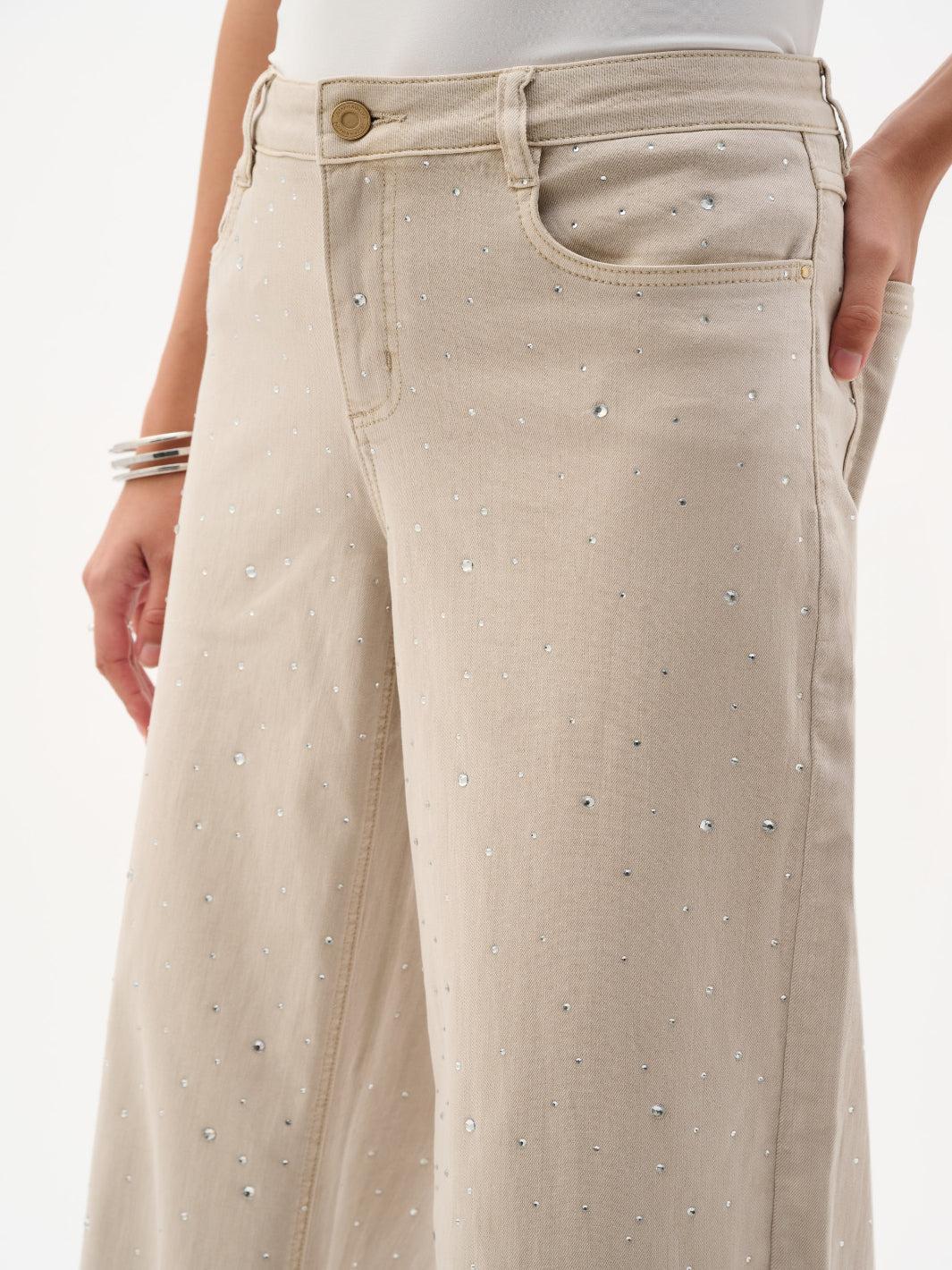 Joseph Ribkoff Embellished Jeans In Moonstone 262940-Nicola Ross