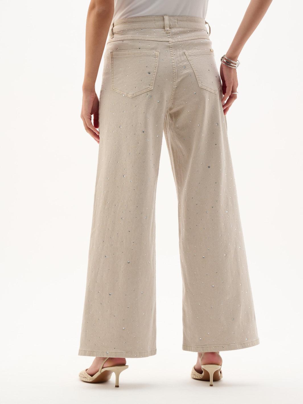 Joseph Ribkoff Embellished Jeans In Moonstone 262940-Nicola Ross