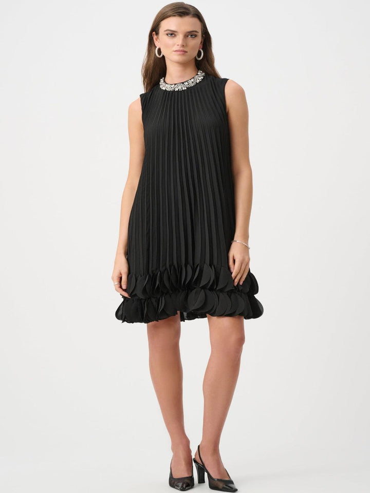 Joseph Ribkoff Embellished Mini Dress In Black 263738-Nicola Ross