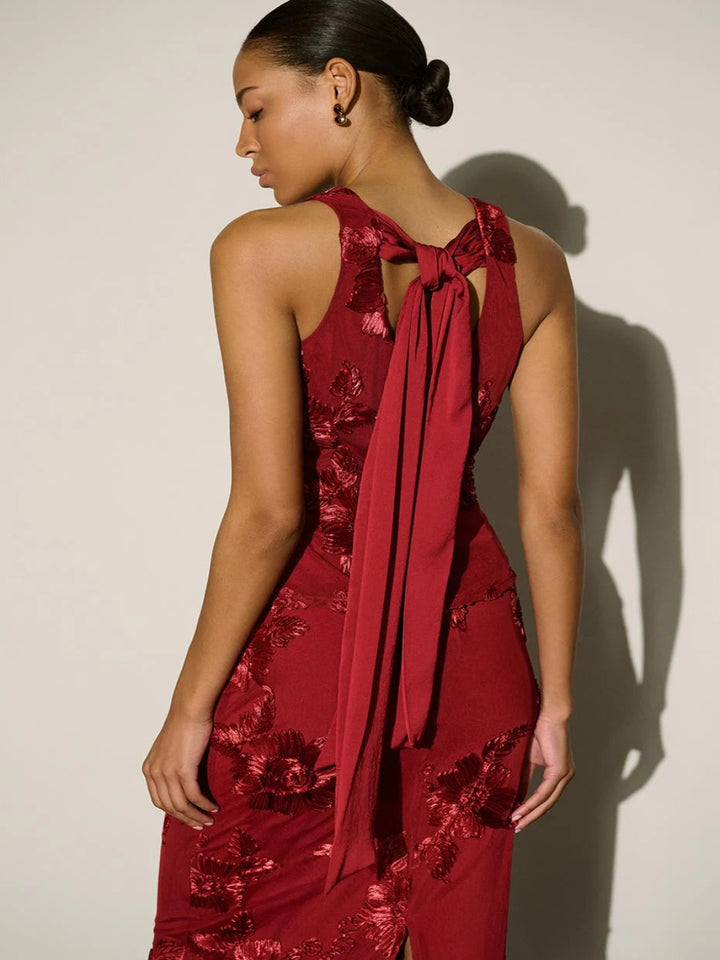 Joseph Ribkoff Embellished Sleeveless Top In Deep Cherry 264141-Nicola Ross
