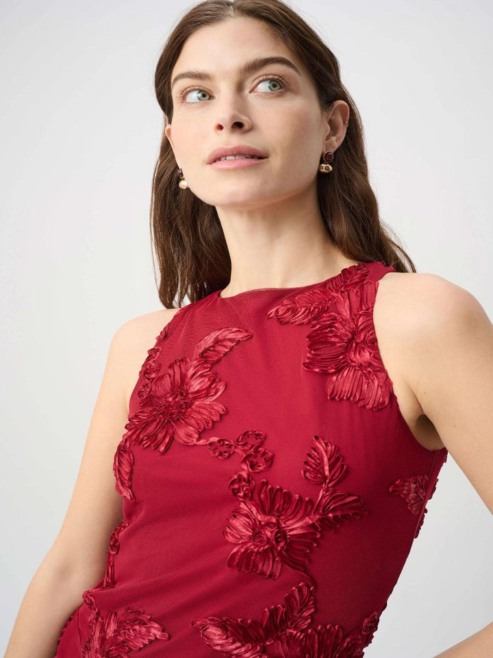 Joseph Ribkoff Embellished Sleeveless Top In Deep Cherry 264141-Nicola Ross