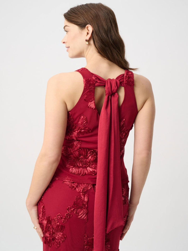 Joseph Ribkoff Embellished Sleeveless Top In Deep Cherry 264141-Nicola Ross