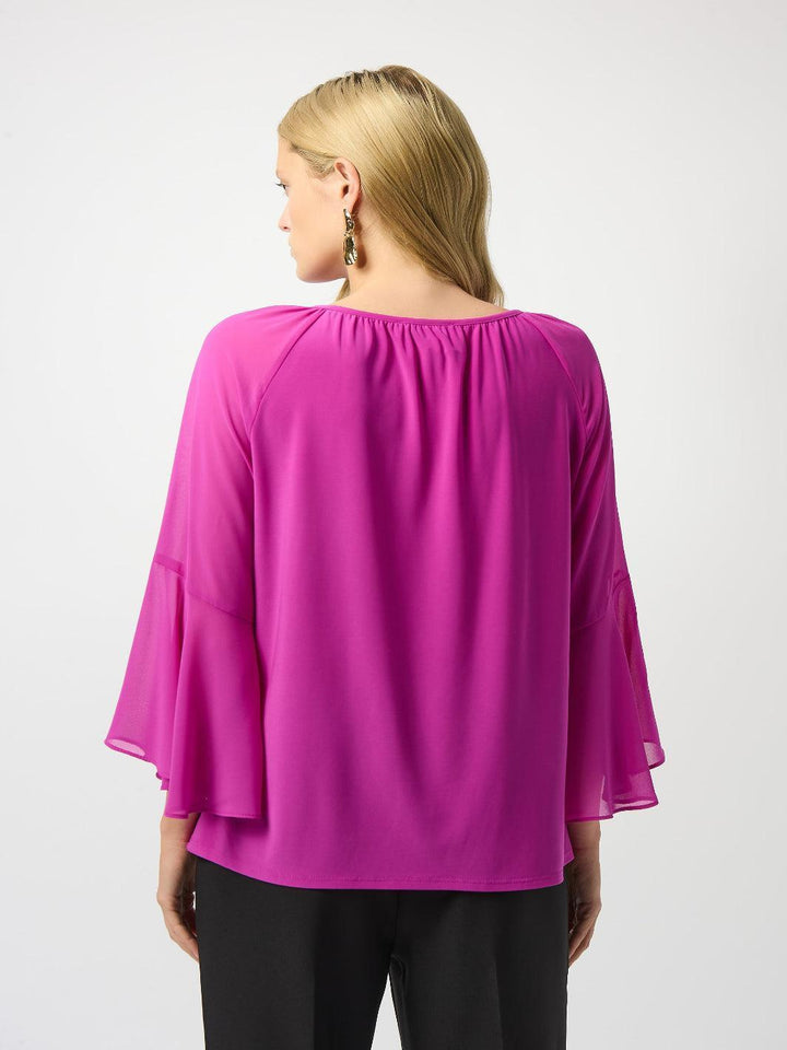 Joseph Ribkoff Embellished V-neck Pullover Top In Pink 253189-Nicola Ross