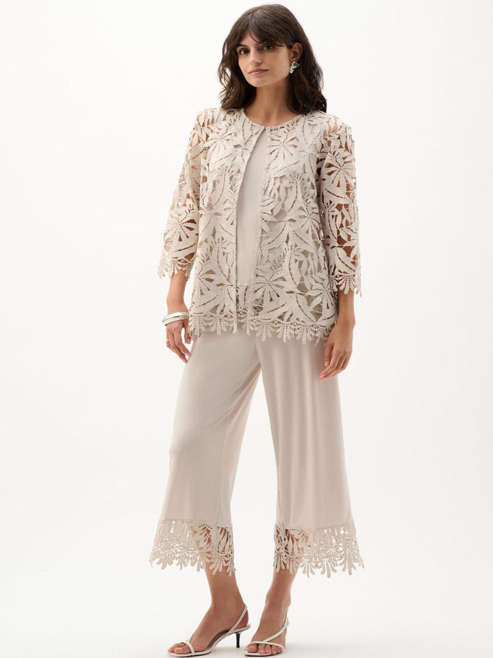 Joseph Ribkoff Embroidered Open-front Jacket In Moonstone 262096-Nicola Ross