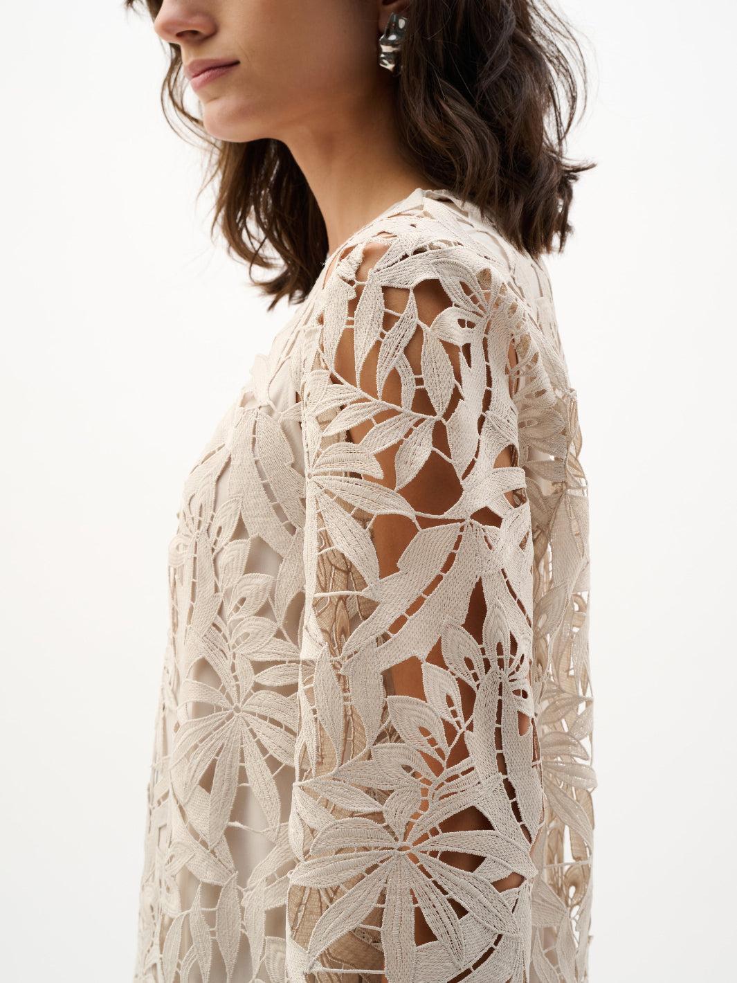 Joseph Ribkoff Embroidered Open-front Jacket In Moonstone 262096-Nicola Ross