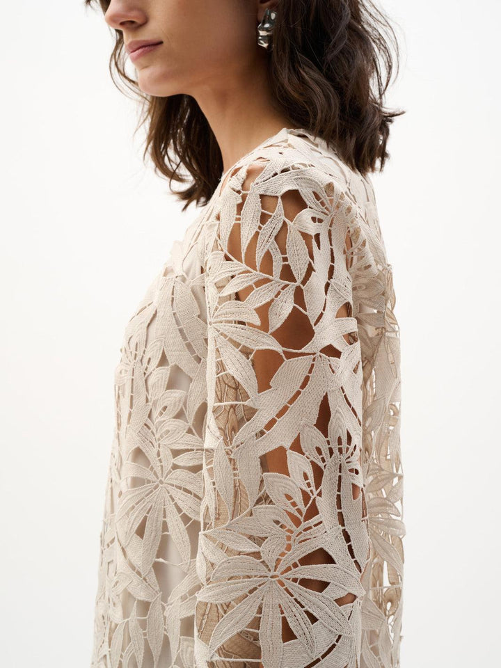 Joseph Ribkoff Embroidered Open-front Jacket In Moonstone 262096-Nicola Ross