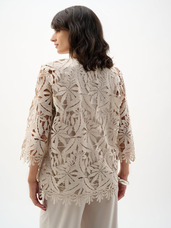 Joseph Ribkoff Embroidered Open-front Jacket In Moonstone 262096-Nicola Ross