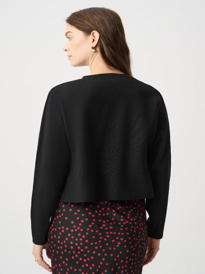 Joseph Ribkoff Faux Fur Cardigan In Black 264955-Nicola Ross