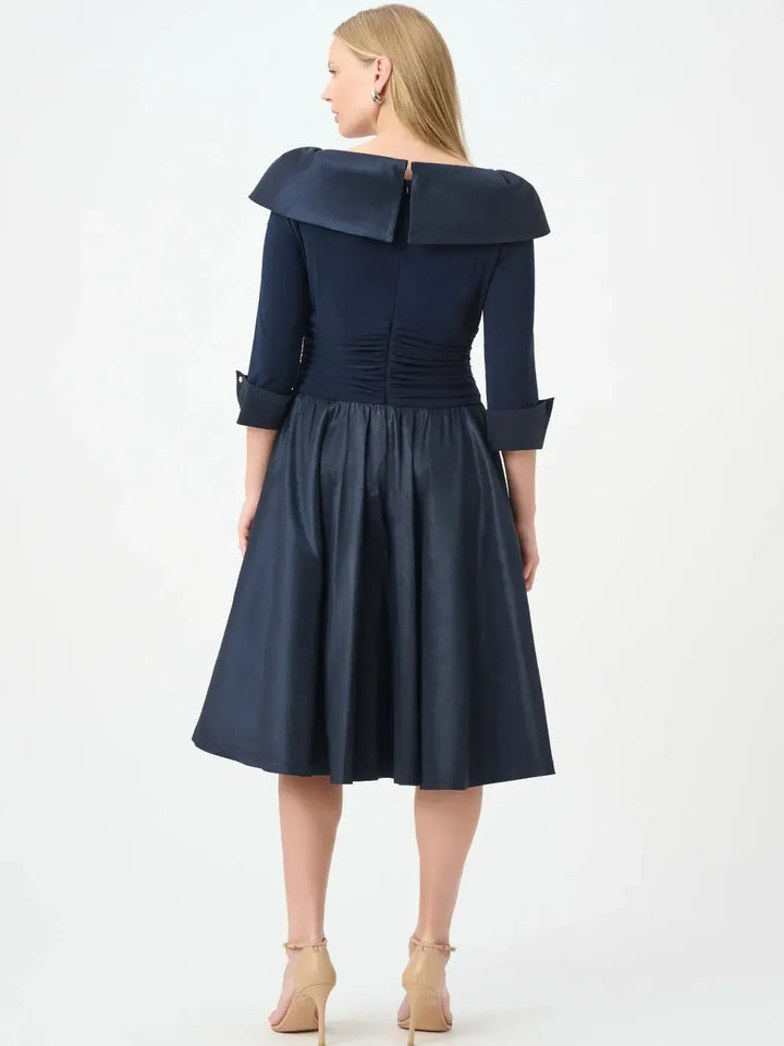 Joseph Ribkoff Fit & Flare Midi Dress In Midnight Blue 264723-Nicola Ross