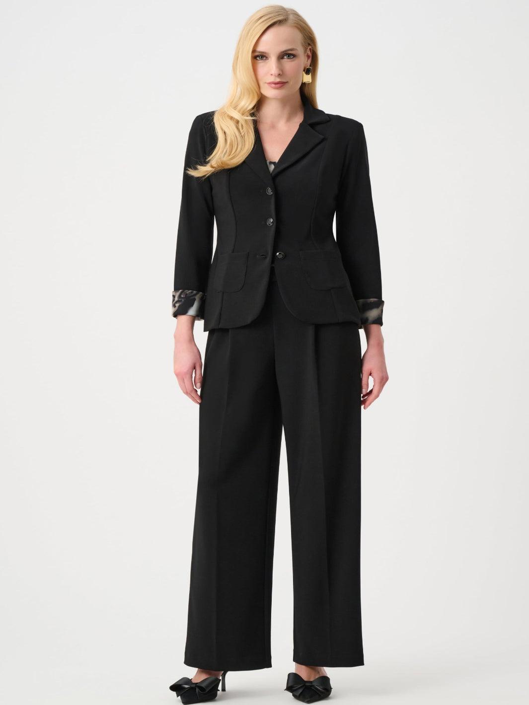 Joseph Ribkoff Fitted Blazer In Black 263747-Nicola Ross