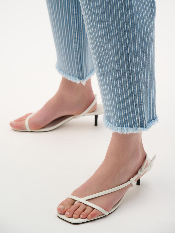 Joseph Ribkoff Flare Jeans With Stripes In Blue/White 262934-Nicola Ross