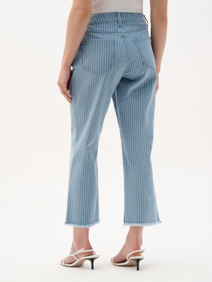 Joseph Ribkoff Flare Jeans With Stripes In Blue/White 262934-Nicola Ross