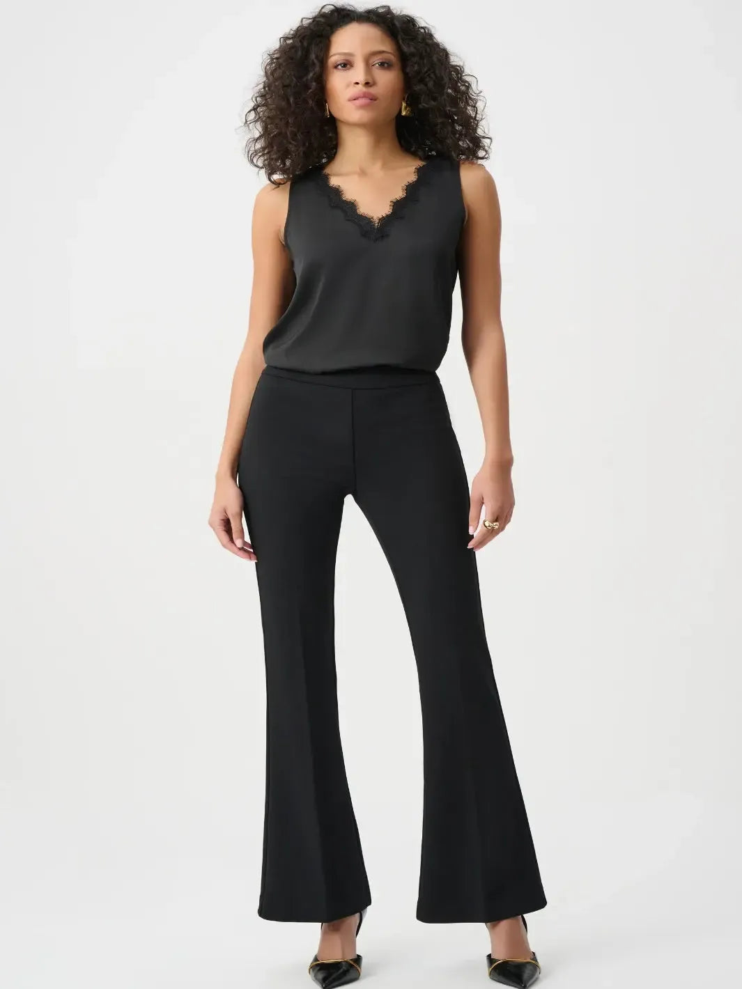 Joseph Ribkoff Flared Trouser In Black 263234-Nicola Ross