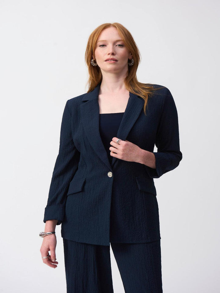 Joseph Ribkoff Formal Hip-length Blazer In Midnight Navy 251082-Nicola Ross