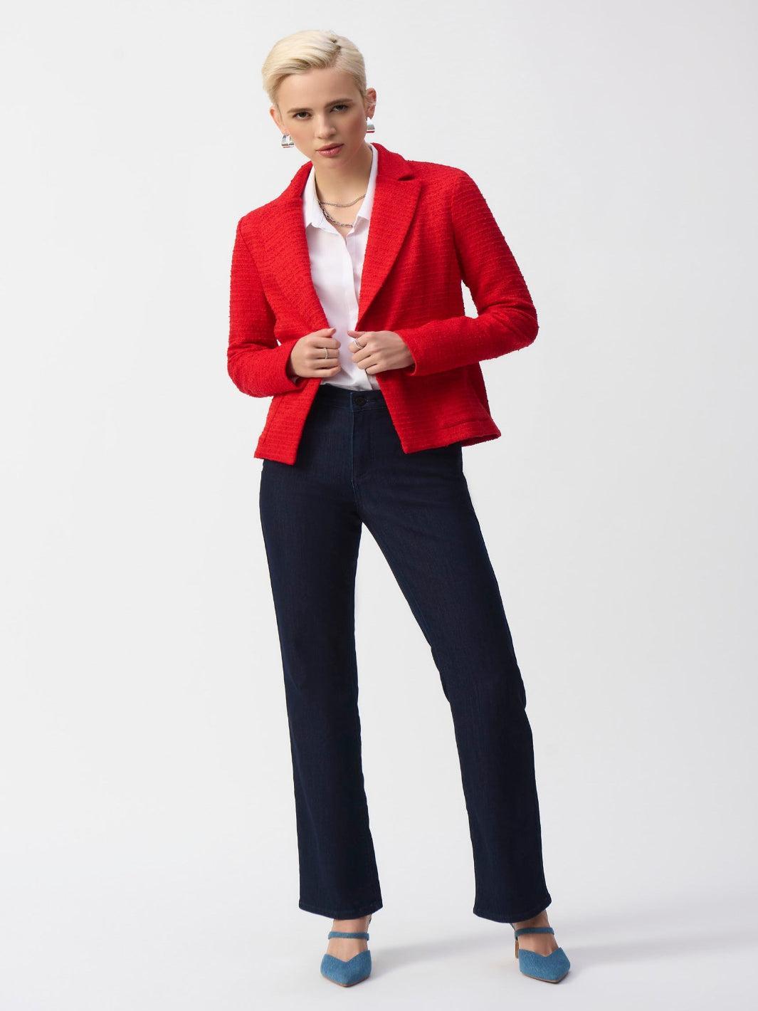 Joseph Ribkoff Formal Hip-length Blazer In Radiant Red 251239-Nicola Ross
