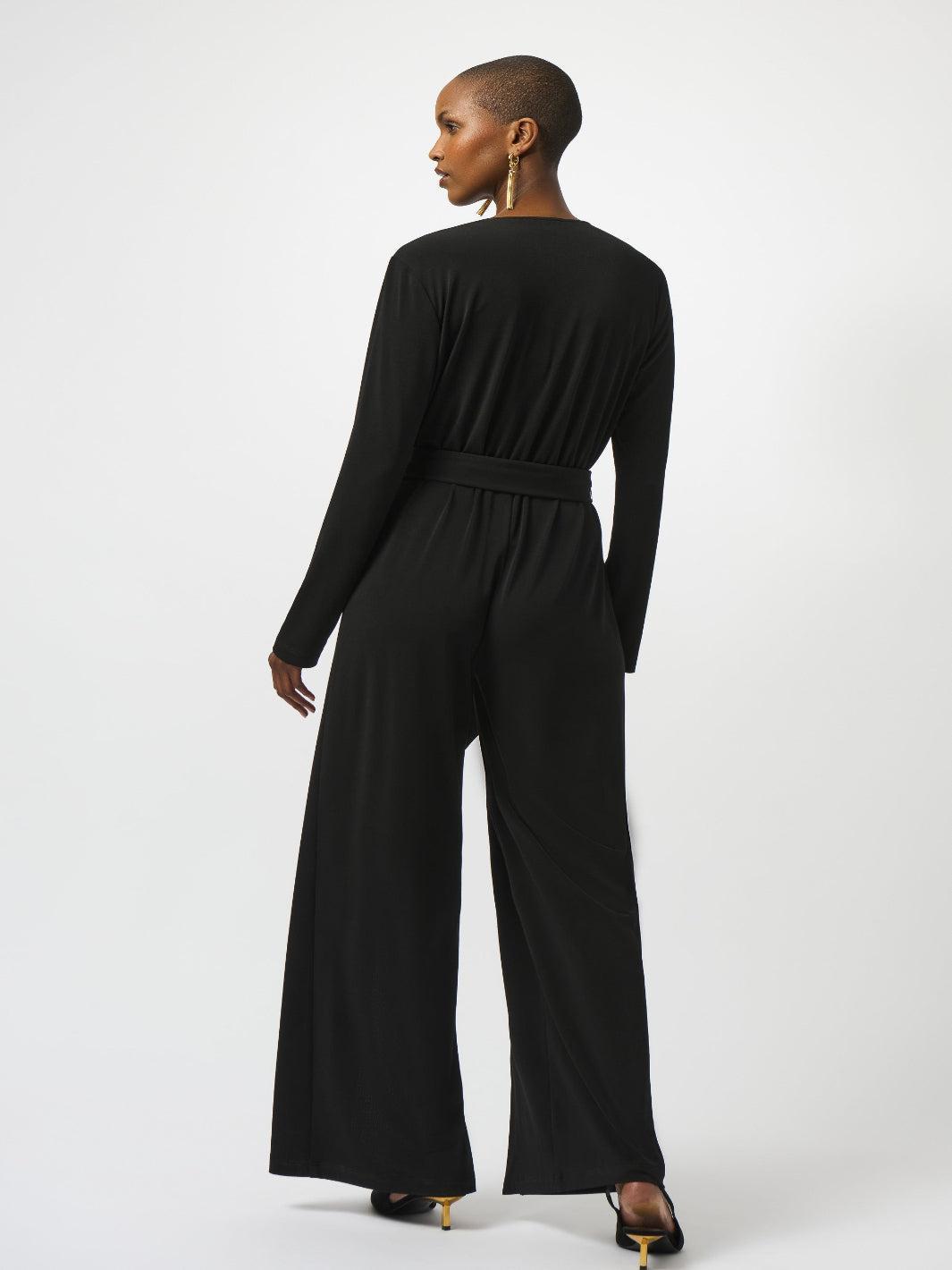 Joseph Ribkoff Formal V-neck Jumpsuit In Black 253119-Nicola Ross