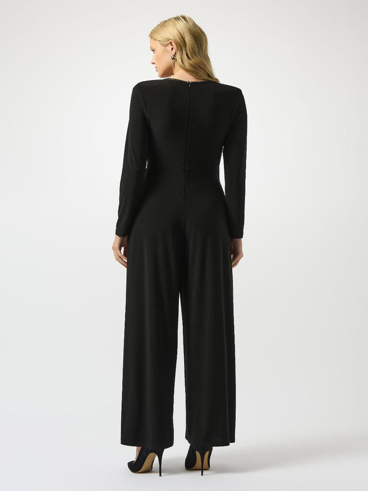 Joseph Ribkoff Formal V-neck Jumpsuit In Black 253249-Nicola Ross