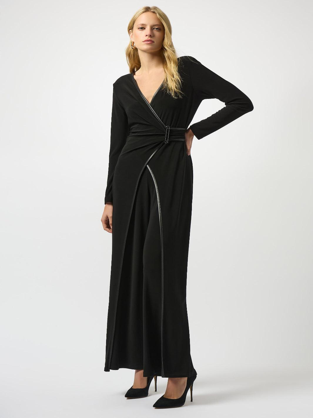 Joseph Ribkoff Formal V-neck Jumpsuit In Black 253249-Nicola Ross