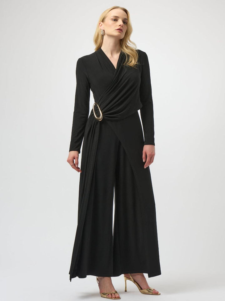 Joseph Ribkoff Formal V-neck Jumpsuit In Black 254013-Nicola Ross