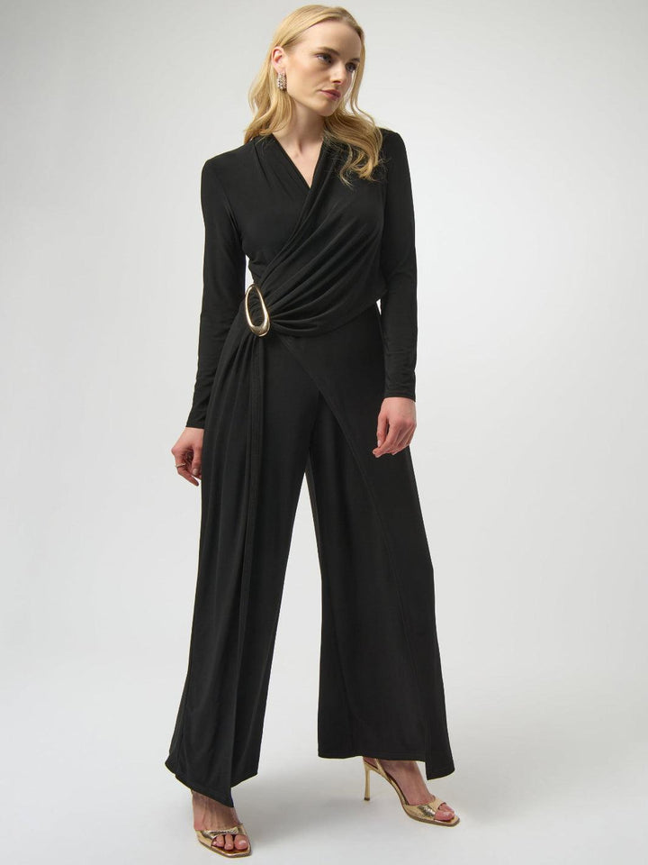 Joseph Ribkoff Formal V-neck Jumpsuit In Black 254013-Nicola Ross