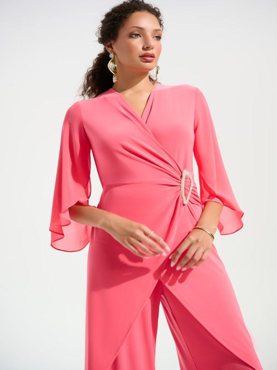 Joseph Ribkoff Formal V-neck Jumpsuit In Coral 261783 – Nicola Ross