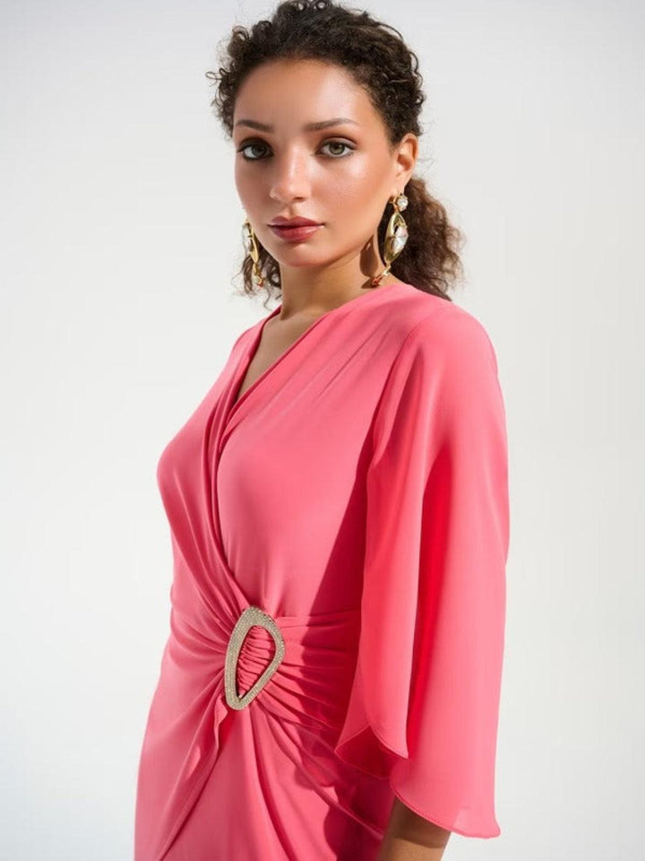 Joseph Ribkoff Formal V-neck Jumpsuit In Coral 261783-Nicola Ross