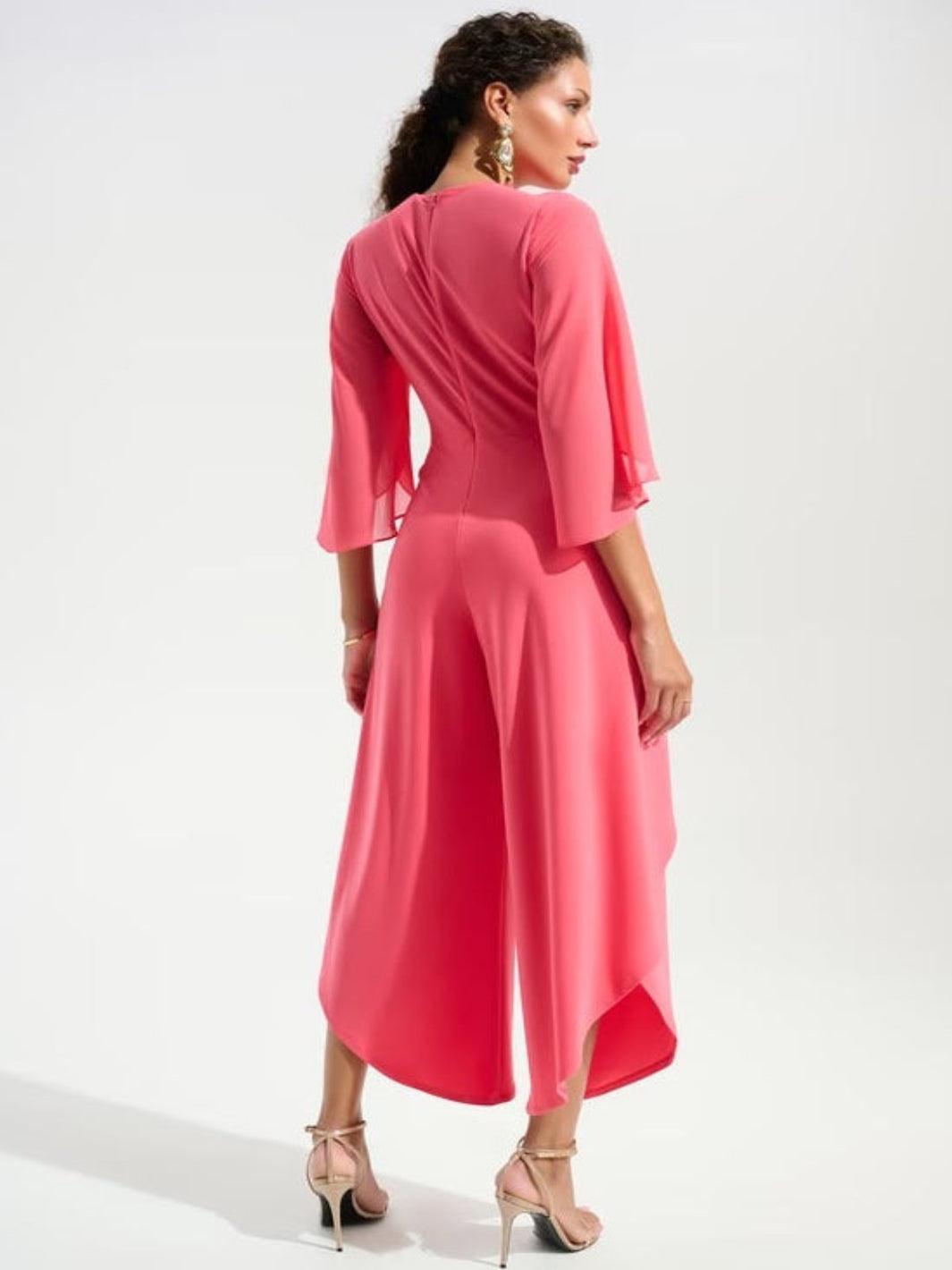 Joseph Ribkoff Formal V-neck Jumpsuit In Coral 261783-Nicola Ross