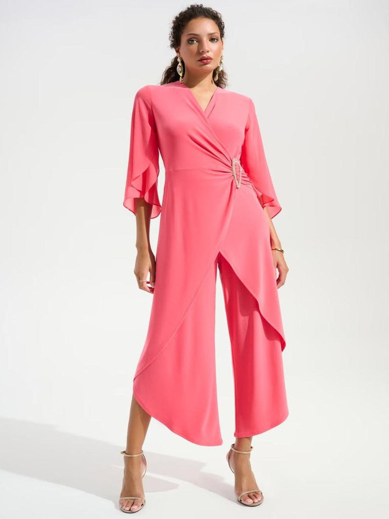 Joseph Ribkoff Formal V-neck Jumpsuit In Coral 261783 – Nicola Ross