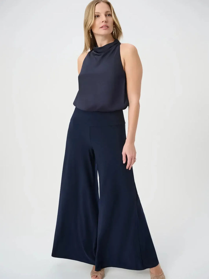 Joseph Ribkoff Halter Neck Jumpsuit In Midnight Blue 264728-Nicola Ross