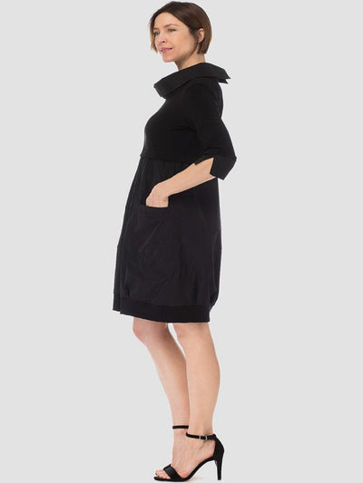 Joseph Ribkoff - High Neck Dress In Black 173444TT-Nicola Ross