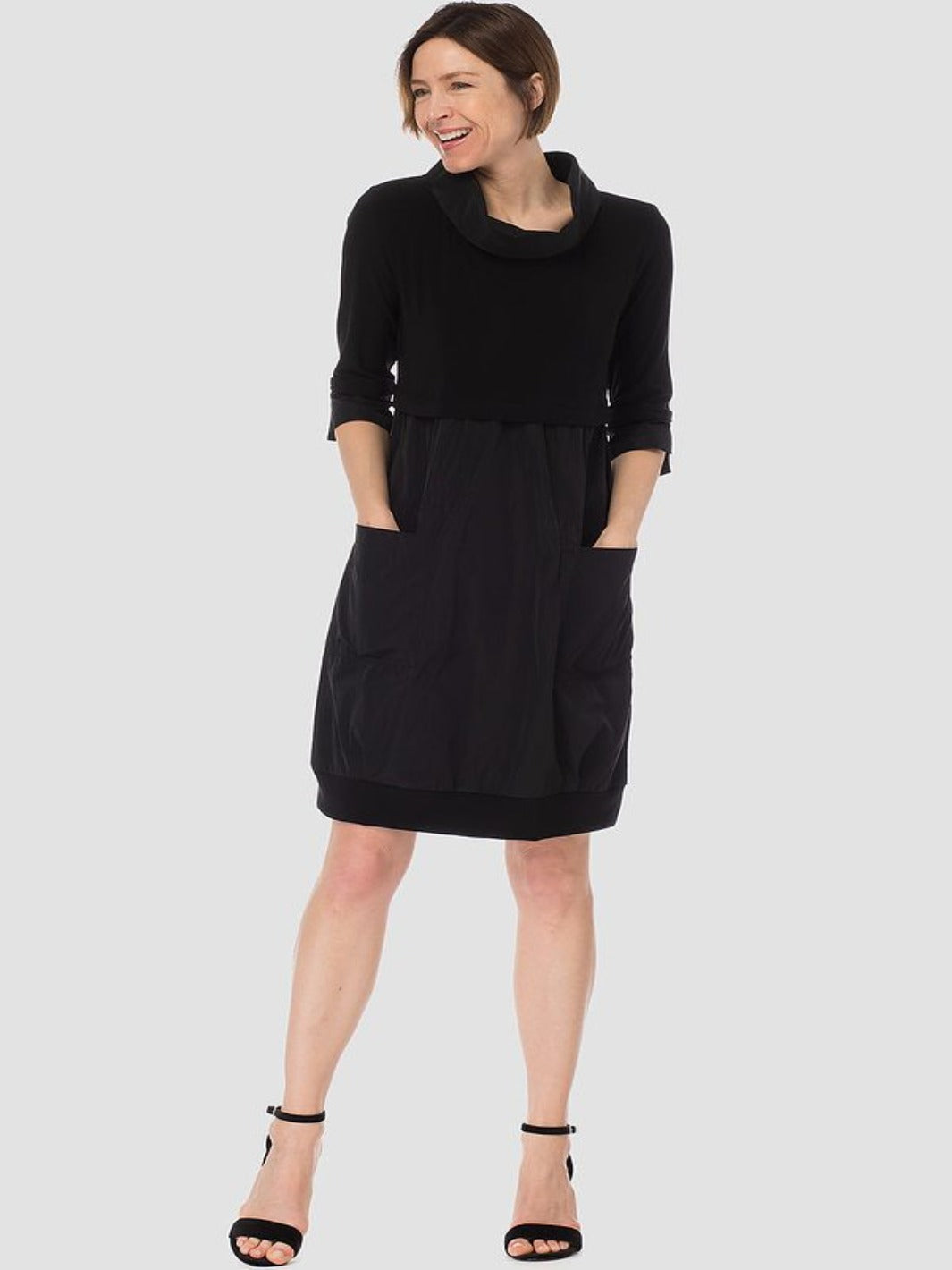 Joseph Ribkoff - High Neck Dress In Black 173444TT-Nicola Ross