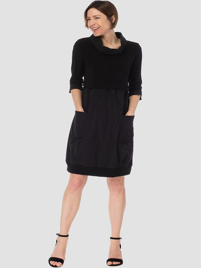Joseph Ribkoff - High Neck Dress In Black 173444TT-Nicola Ross