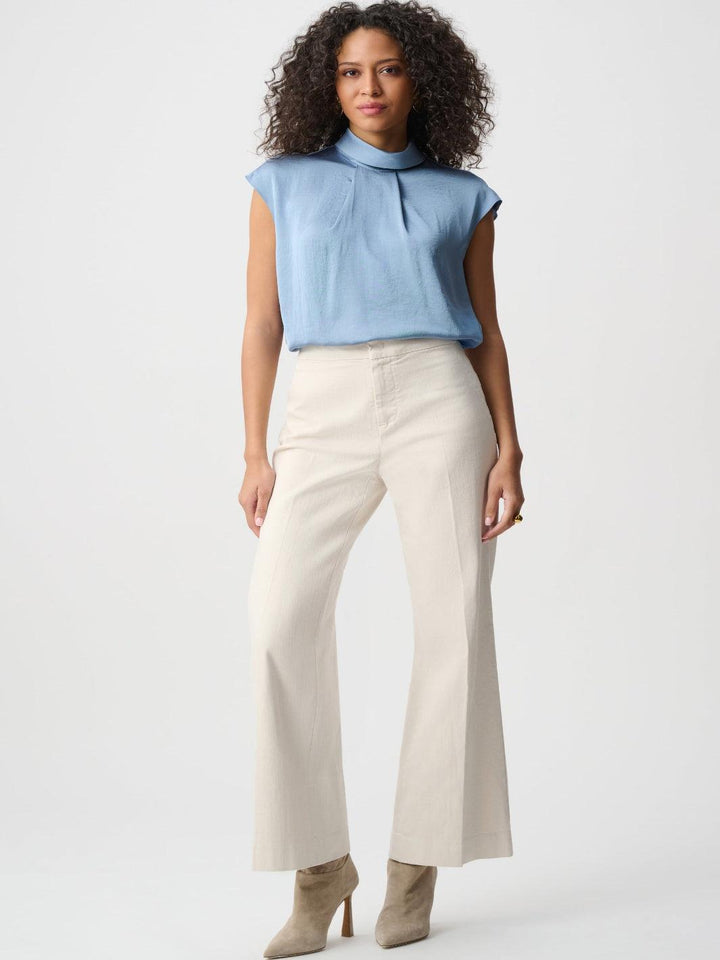 Joseph Ribkoff High Neck Top In Chambray 263022-Nicola Ross
