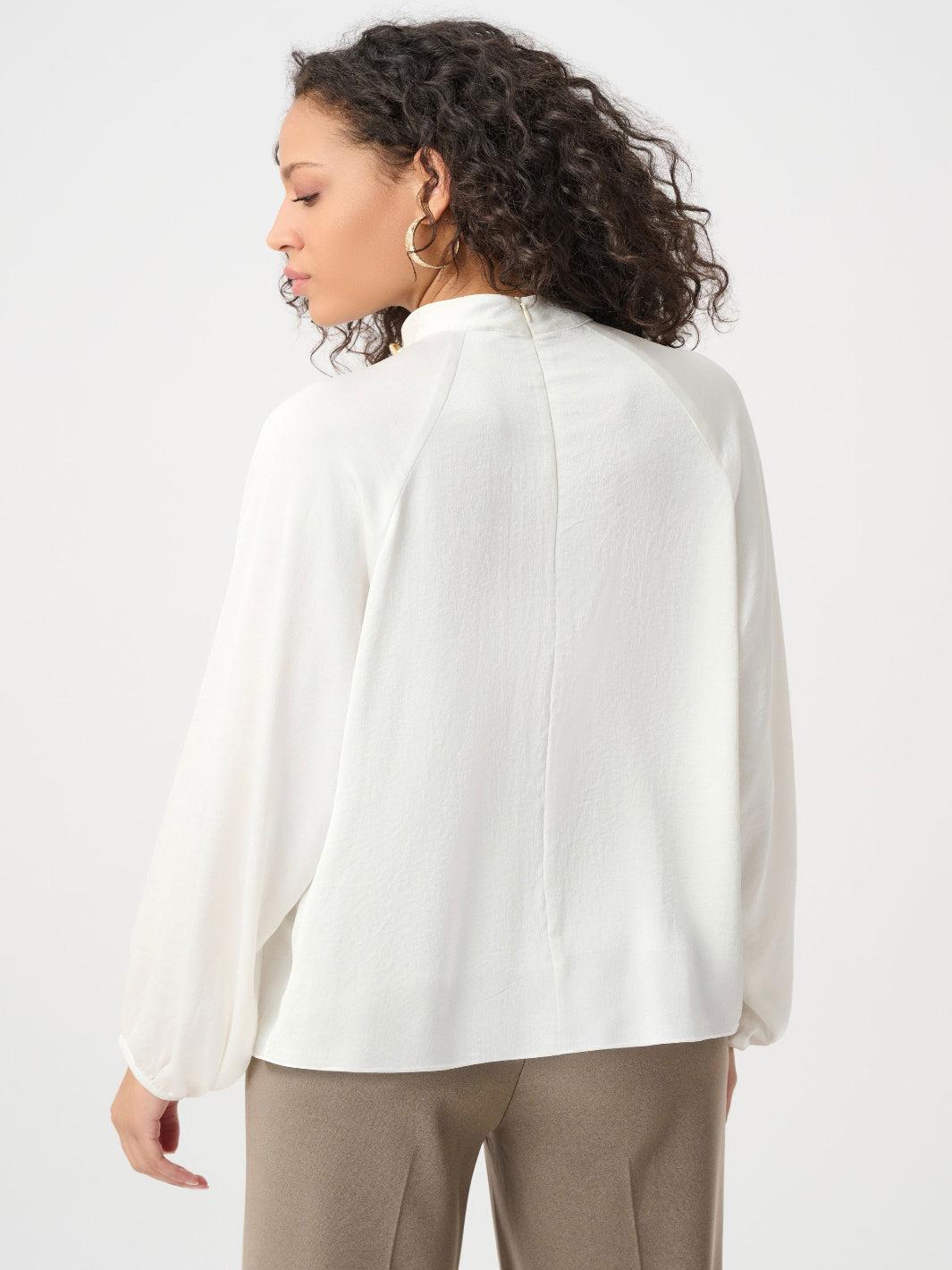 Joseph Ribkoff High Neck Top In Winter White 263020-Nicola Ross