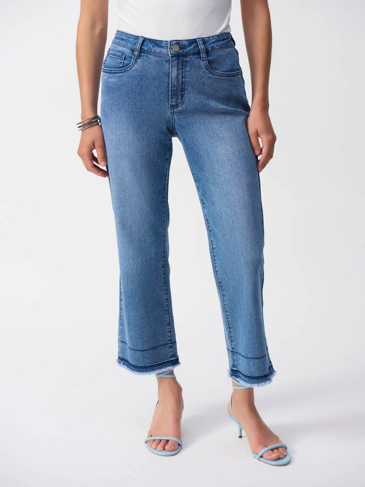 Joseph Ribkoff High-Waisted Flare Jeans In Vintage Blue 251957-Nicola Ross