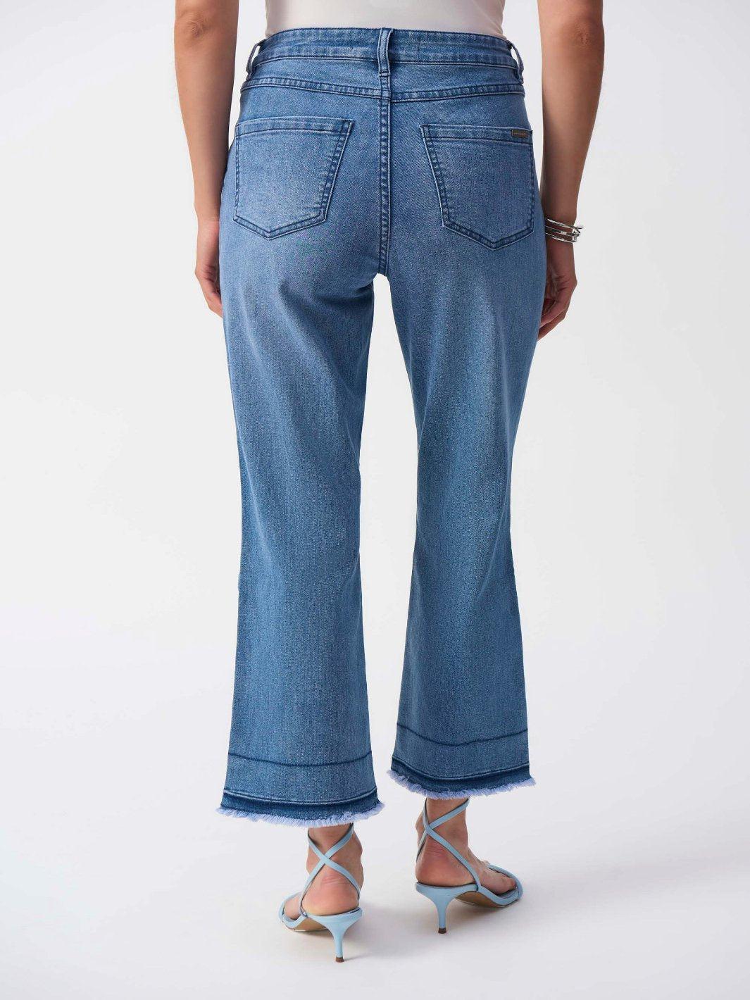 Joseph Ribkoff High-Waisted Flare Jeans In Vintage Blue 251957-Nicola Ross