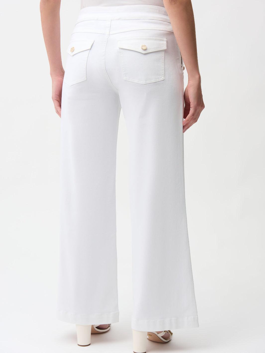 Joseph Ribkoff High-Waisted Trousers In White 261972-Nicola Ross