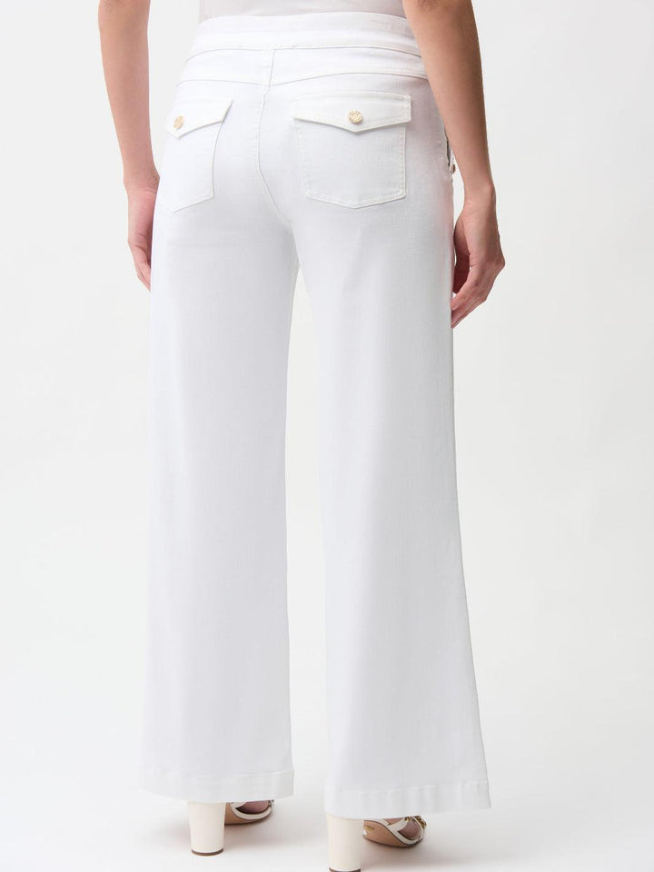 Joseph Ribkoff High-Waisted Trousers In White 261972-Nicola Ross