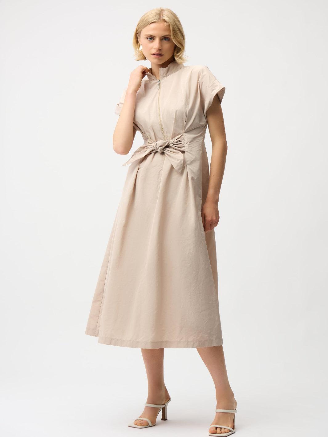 Joseph Ribkoff High-neck Dress In Beige 261177-Nicola Ross