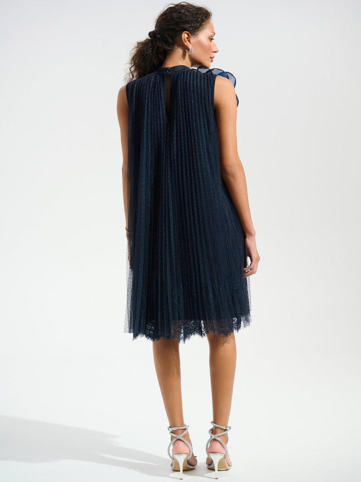Joseph Ribkoff High-neck Dress In Midnight Blue 261737-Nicola Ross