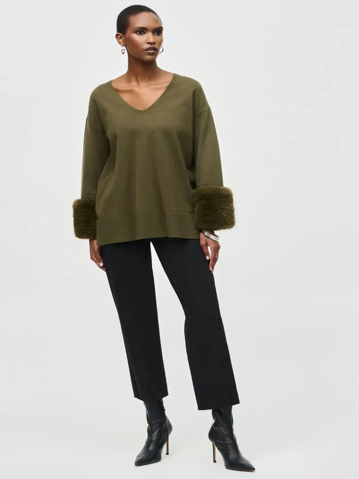 Joseph Ribkoff High-rise Wide-fit Trousers In Black 243049F25-Nicola Ross
