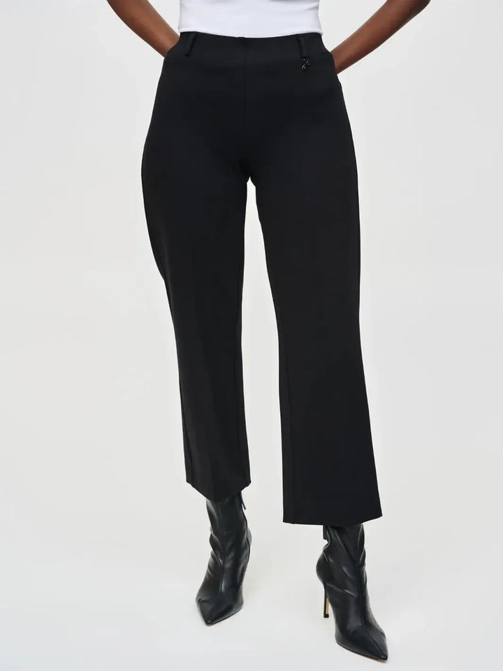 Joseph Ribkoff High-rise Wide-fit Trousers In Black 243049F25-Nicola Ross