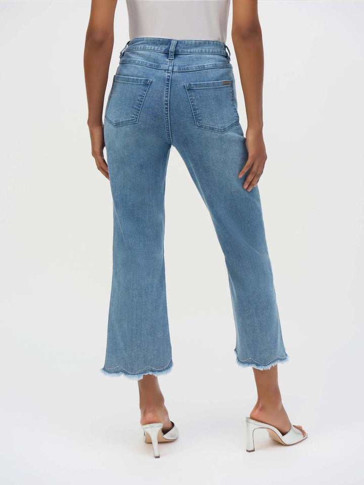 Joseph Ribkoff High-waisted Cropped Jeans In Denim Blue 252910-Nicola Ross