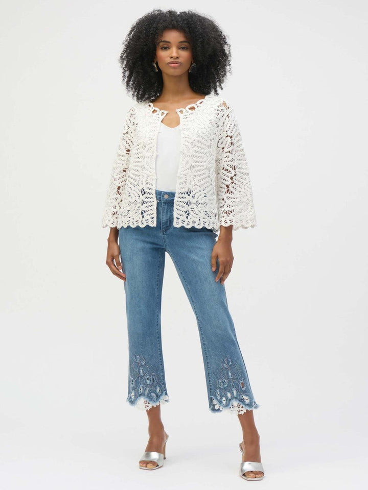 Joseph Ribkoff High-waisted Cropped Jeans In Denim Blue 252910-Nicola Ross
