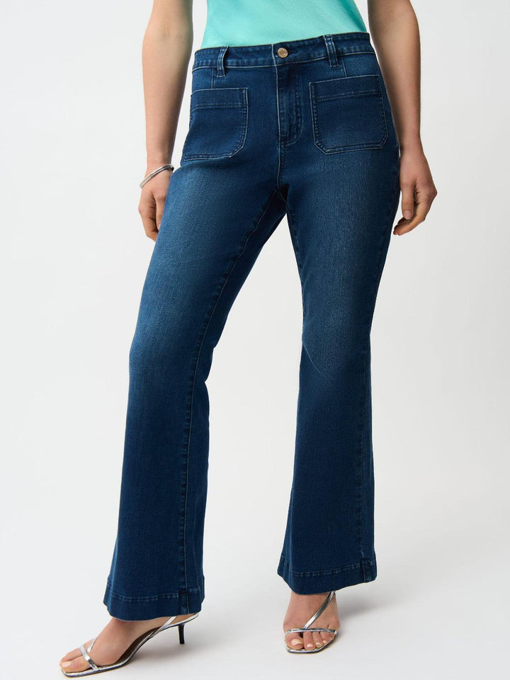 Joseph Ribkoff High-waisted Flare Jeans In Denim Blue 261956-Nicola Ross