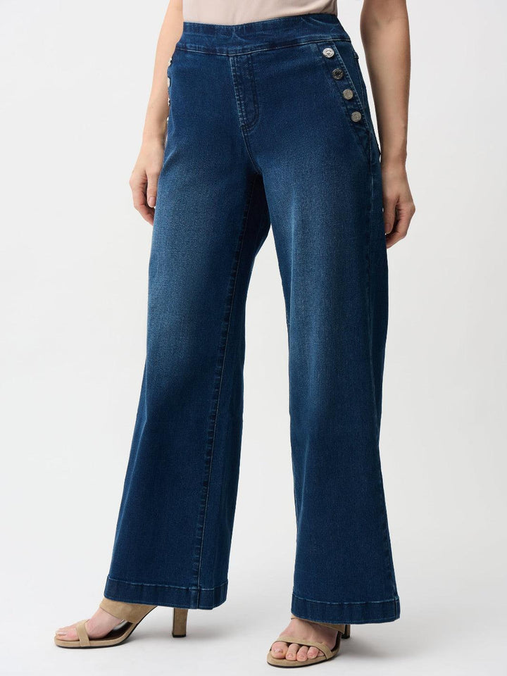 Joseph Ribkoff High-waisted Jeans In Denim Blue 261961-Nicola Ross