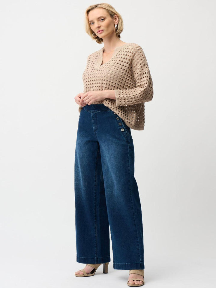 Joseph Ribkoff High-waisted Jeans In Denim Blue 261961-Nicola Ross