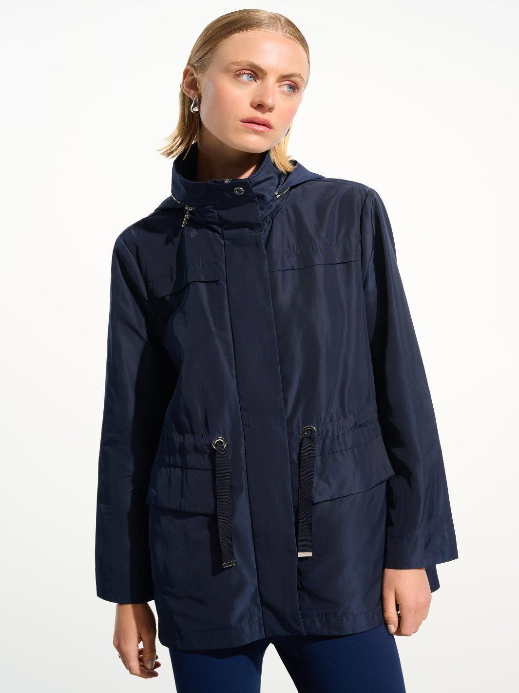 Joseph Ribkoff Hooded Jacket In Indigo 261630-Nicola Ross