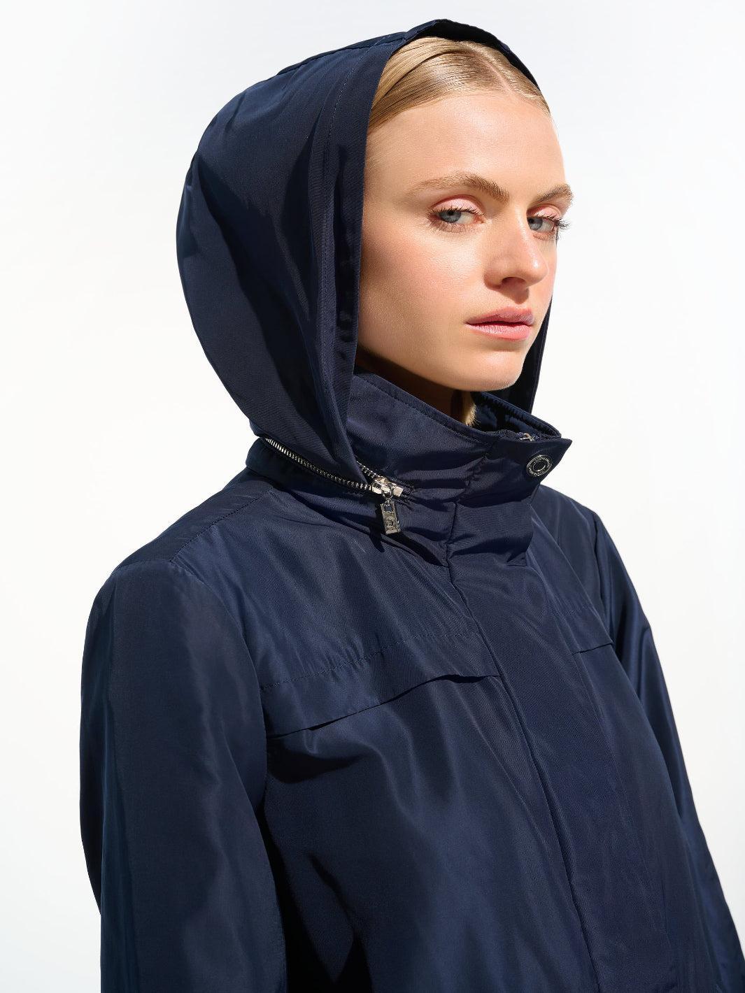 Joseph Ribkoff Hooded Jacket In Indigo 261630-Nicola Ross