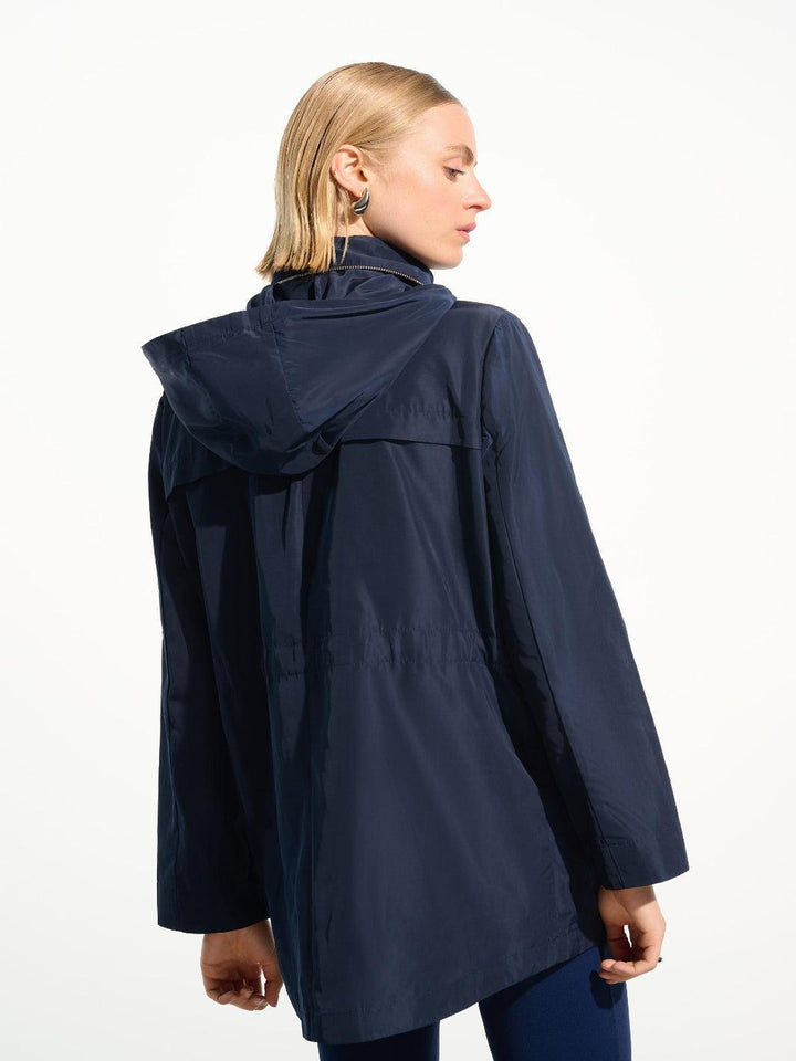 Joseph Ribkoff Hooded Jacket In Indigo 261630-Nicola Ross